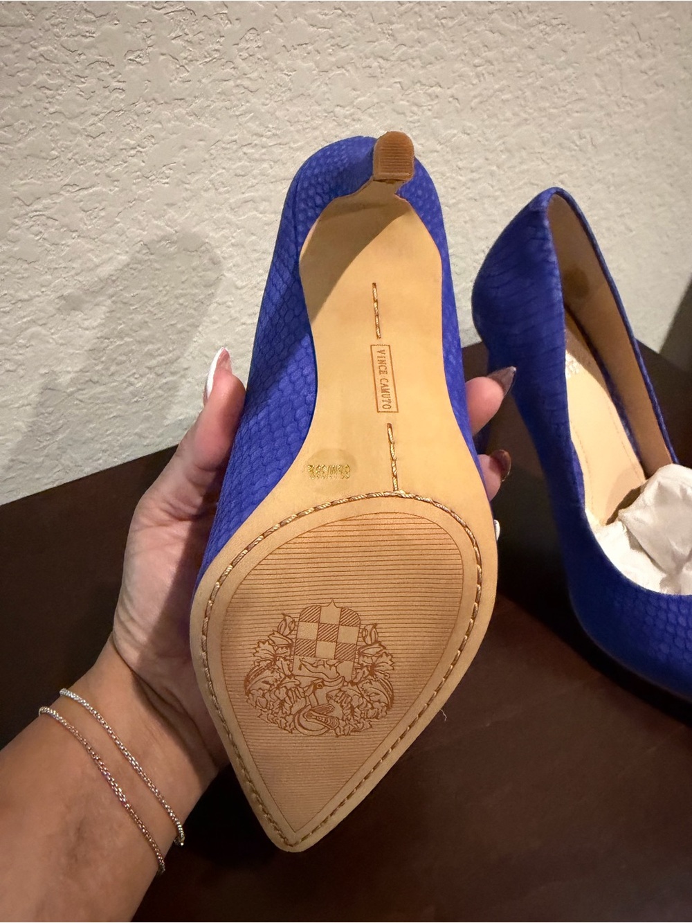 Vince Camuto Electric Blue Pointed-Toe Pumps - Picture 3 of 3